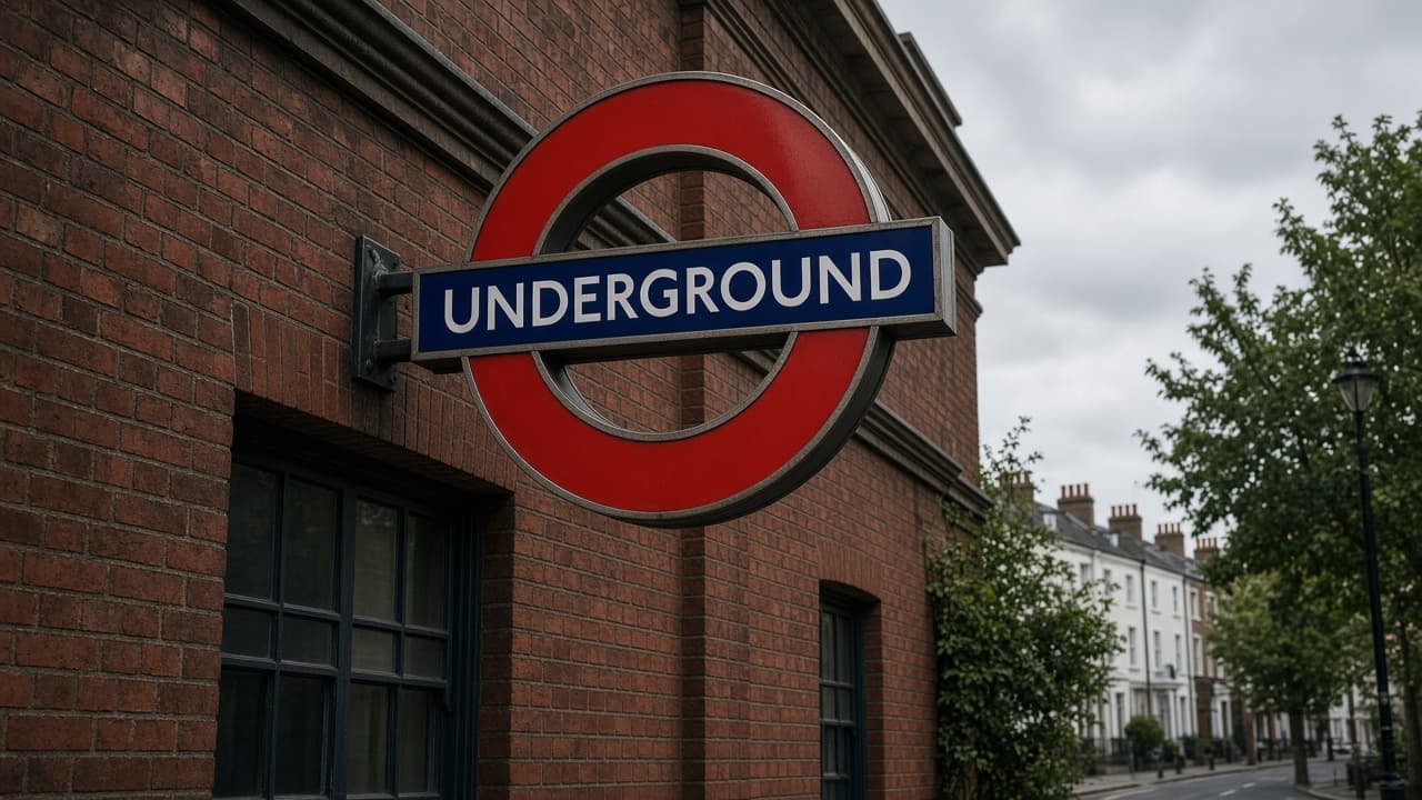 London Underground roundel outside a station